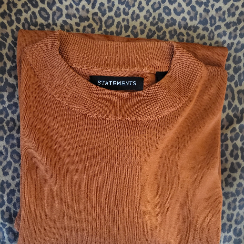 Statements Men's Tan Crewneck Sweater